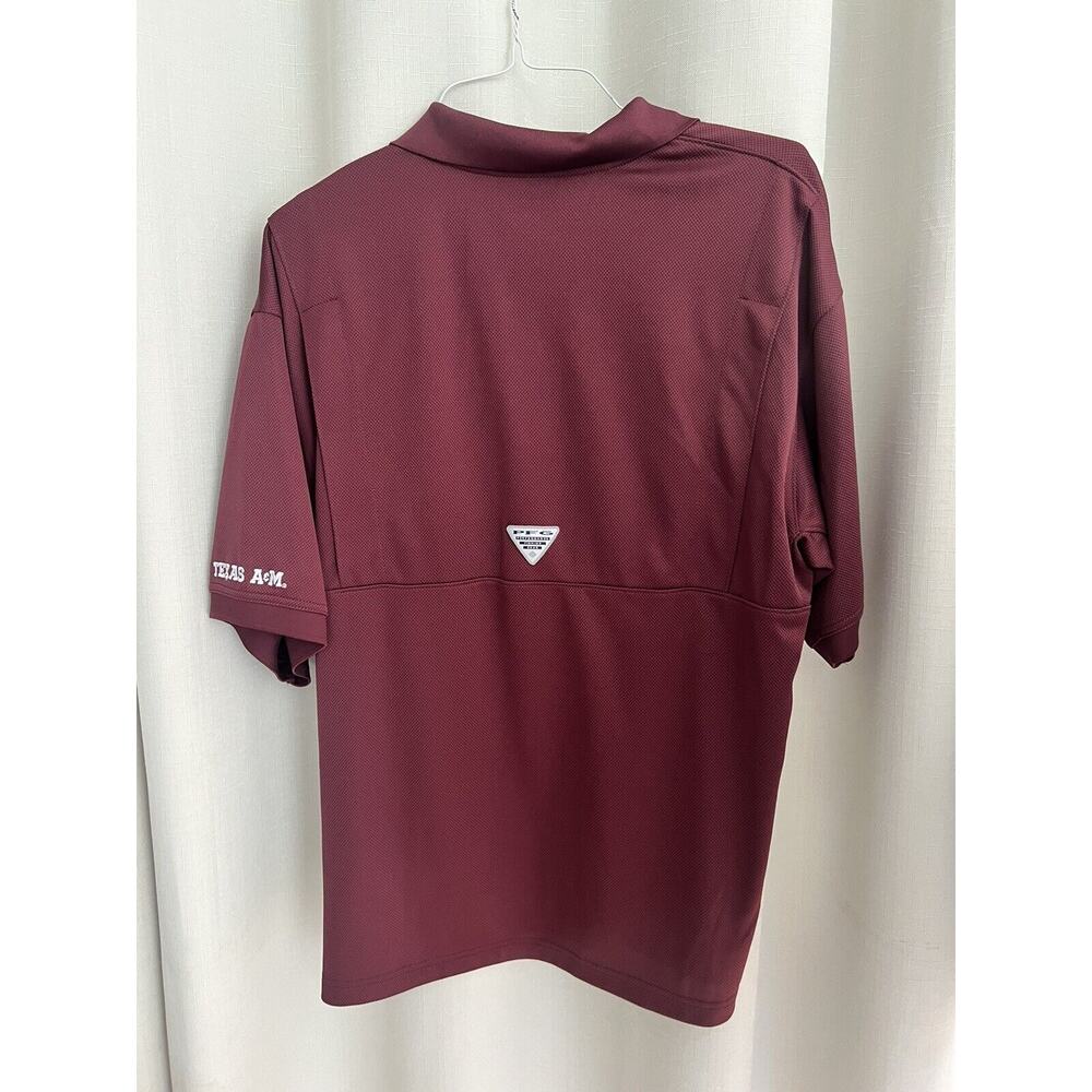 Columbia Maroon Casual Button Down Shirt - Picture 5 of 6